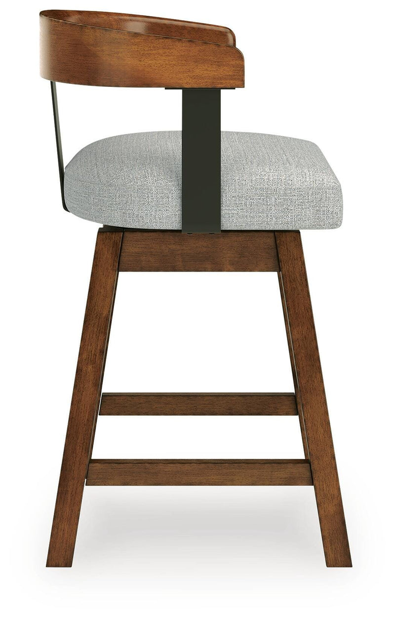 Ralene Medium Brown Counter Height Barstool (Set of 2) - D594-224X2