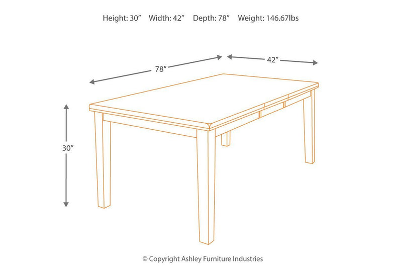 Ralene Medium Brown Dining Extension Table - DMV FurnitureDining Table
