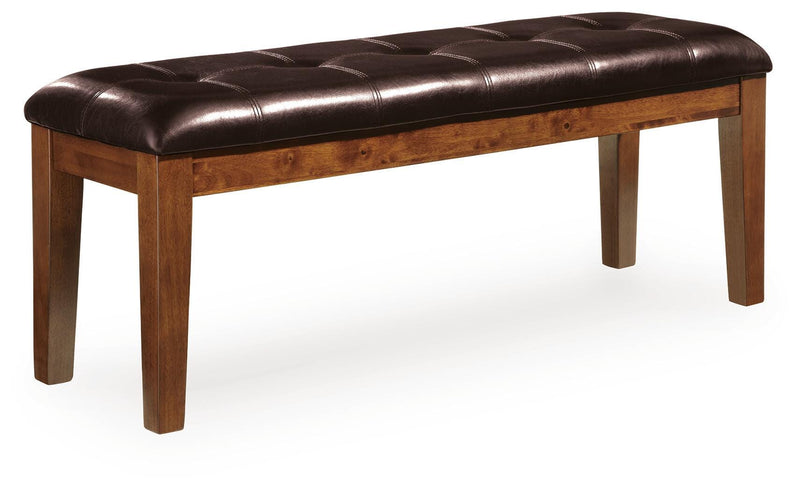 Ralene Medium Brown Dining Table and 2 Chairs and Bench - D594D8