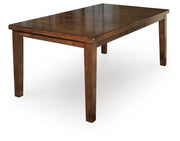 Ralene Medium Brown Dining Table and 6 Chairs and Bench - D594D10
