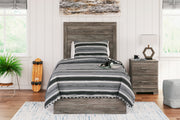 Ralinksi Full Panel Bed with 2 Nightstands in Gray from Ashley - DMV Furniture