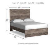 Ralinksi Full Panel Bed with 2 Nightstands in Gray from Ashley - DMV Furniture