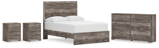 Ralinksi Full Panel Bed with Dresser and 2 Nightstands in Gray from Ashley - DMV Furniture