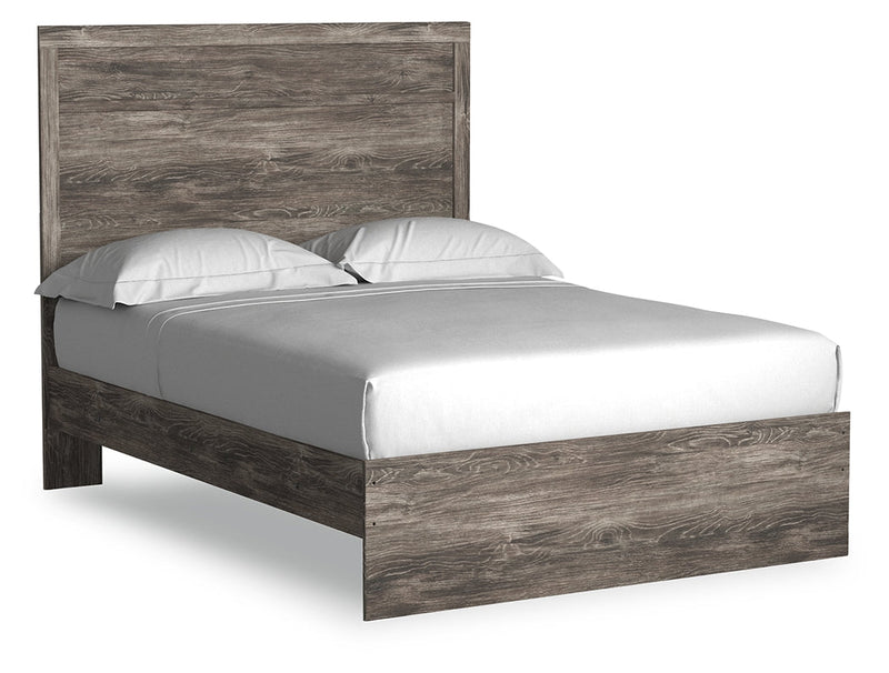 Ralinksi Full Panel Bed with Mirrored Dresser and Chest in Gray from Ashley - DMV Furniture