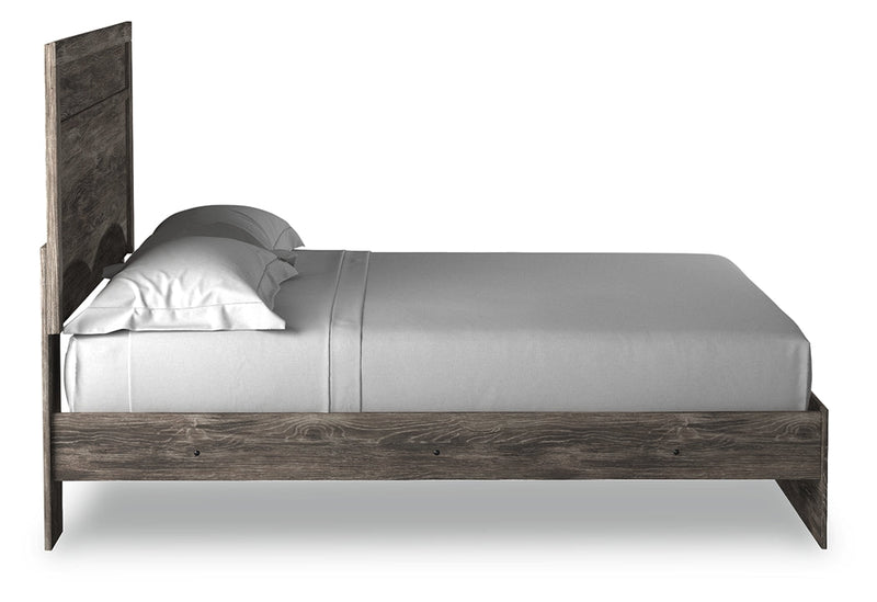 Ralinksi King Panel Bed with 2 Nightstands in Gray from Ashley - DMV Furniture