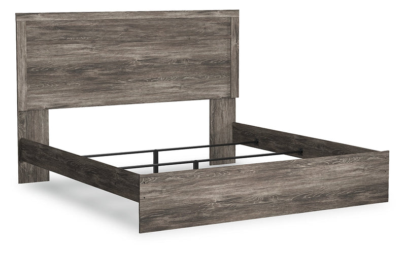 Ralinksi King Panel Bed with 2 Nightstands in Gray from Ashley - DMV Furniture