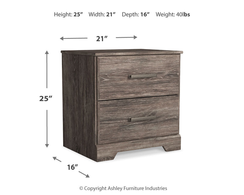 Ralinksi Queen Panel Bed with 2 Nightstands in Gray from Ashley - DMV Furniture