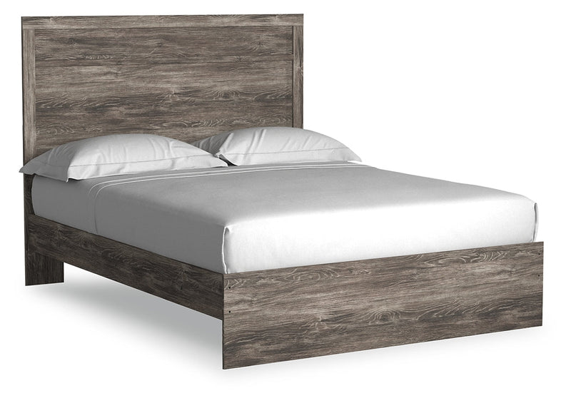 Ralinksi Queen Panel Bed with 2 Nightstands in Gray from Ashley - DMV Furniture