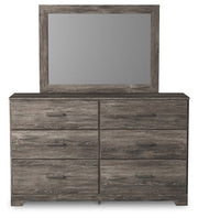 Ralinksi Queen Panel Bed with Mirrored Dresser and 2 Nightstands in Gray from Ashley - DMV Furniture