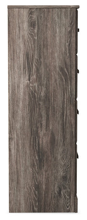 Ralinksi Queen Panel Bed with Mirrored Dresser and Chest in Gray from Ashley - DMV Furniture
