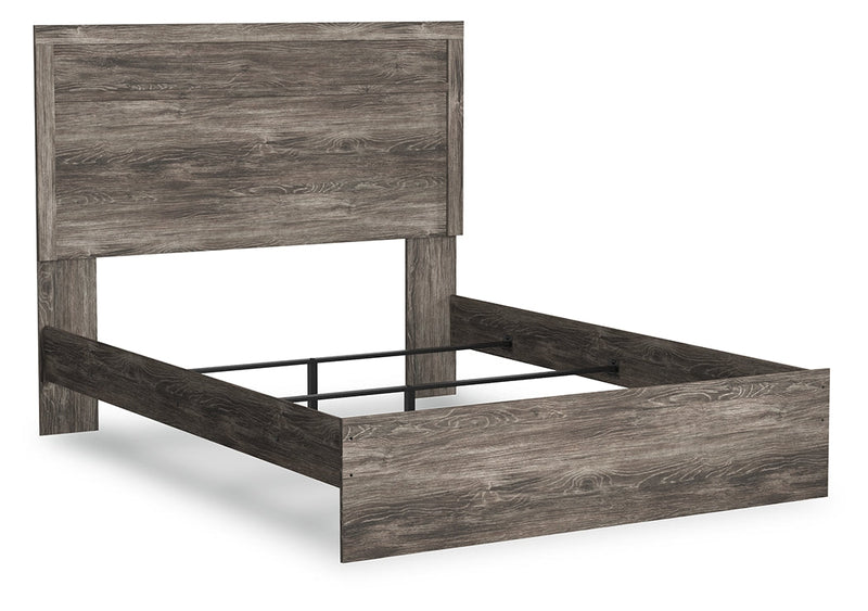 Ralinksi Queen Panel Bed with Mirrored Dresser, Chest and Nightstand in Gray from Ashley - DMV Furniture