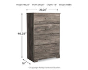 Ralinksi Queen Panel Bed with Mirrored Dresser, Chest and Nightstand in Gray from Ashley - DMV Furniture