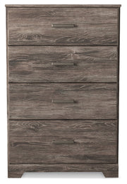 Ralinksi Queen Panel Bed with Mirrored Dresser, Chest and Nightstand in Gray from Ashley - DMV Furniture