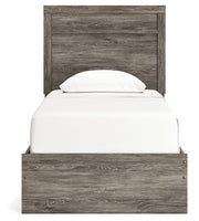 Ralinksi Twin Panel Bed with Nightstand in Gray from Ashley - DMV Furniture