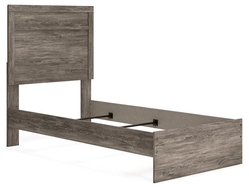Ralinksi Twin Panel Bed with Nightstand in Gray from Ashley - DMV Furniture