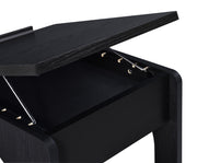 Ralston C-Shaped Lift-Top Sofa Side Table With Casters Black - 930290