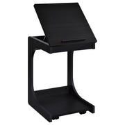 Ralston C-Shaped Lift-Top Sofa Side Table With Casters Black - 930290