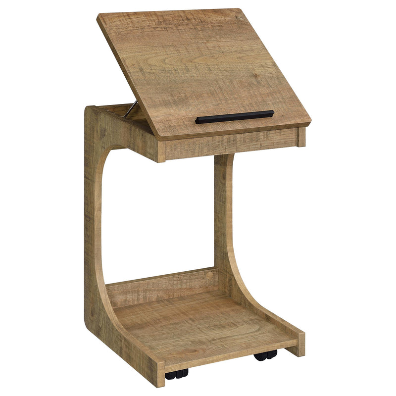 Ralston C-Shaped Lift-Top Sofa Side Table With Casters Mango - 930292