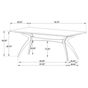 Randolph 79-inch Smart Top Rectangular Dining Table Sheesham and Brown - 192520