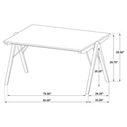 Randolph 82-inch Smart Top Rectangular Dining Table Sheesham and Brown - 192521