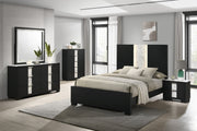 Rangley Black King LED Panel Bed - DMV FurnitureKing Bed