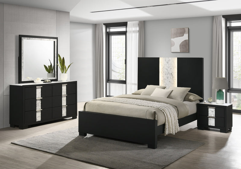 Rangley Black LED Panel Bedroom Set - DMV FurnitureBedroom Set
