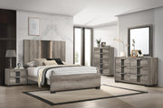 Rangley Brown King LED Panel Bed - DMV FurnitureKing Bed