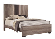 Rangley Brown King LED Panel Bed - DMV FurnitureKing Bed