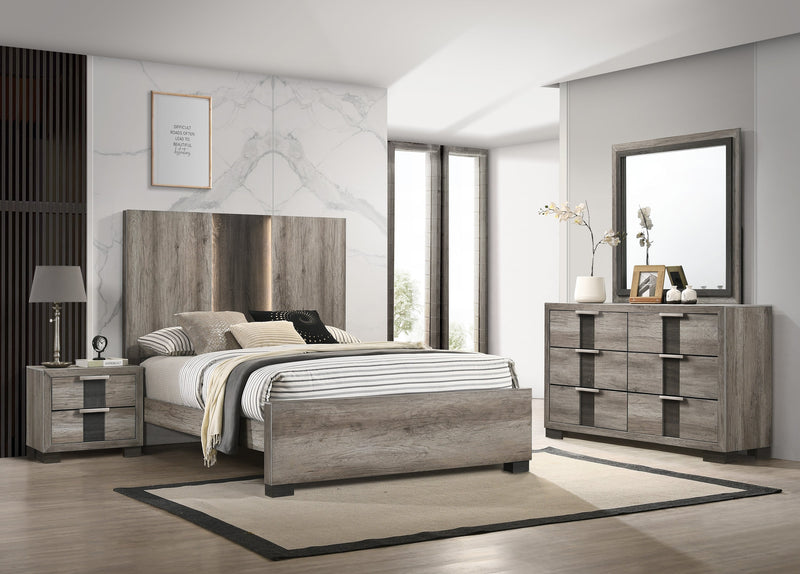 Rangley Brown LED Panel Bedroom Set - DMV FurnitureBedroom Set