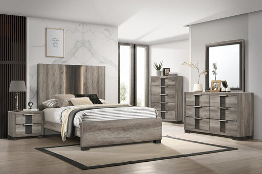 Rangley Brown LED Panel Bedroom Set - DMV FurnitureBedroom Set