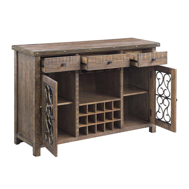 Raphaela Server W/Cup Holder & Wine Rack - DN00983