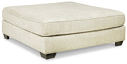 Rawcliffe 3-Piece Sectional with Ottoman in Parchment from Ashley - DMV Furniture