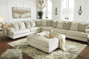 Rawcliffe Parchment Oversized Accent Ottoman - DMV Furniture