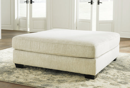 Rawcliffe Parchment Oversized Accent Ottoman - DMV Furniture