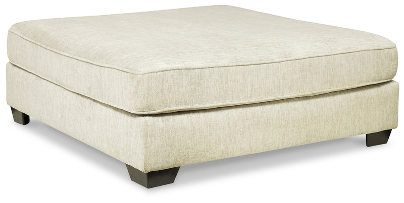 Rawcliffe Parchment Oversized Accent Ottoman - DMV Furniture