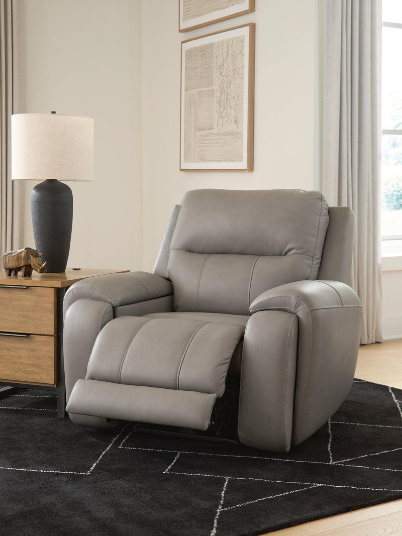 Real Moments Ash Power Recliner with Audio Seating - PCU1370013A
