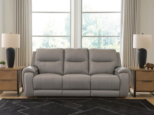 Real Moments Ash Power Reclining Sofa with Audio Seating - PCU1370015A