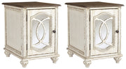 Realyn 2 End Tables in White/Brown - PKG008473