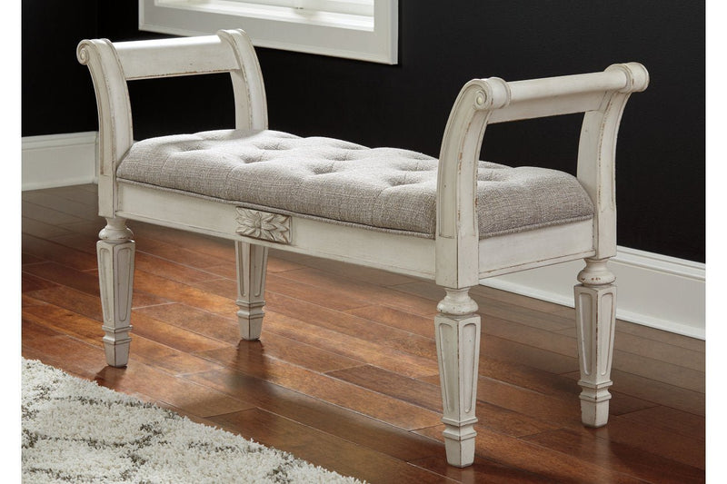 Realyn Antique White Accent Bench - DMV FurnitureAccent Bench