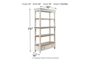Realyn Brown/White 75" Bookcase - DMV FurnitureBookcases