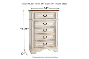 Realyn Chipped White Chest of Drawers - DMV FurnitureChest