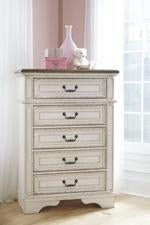 Realyn Chipped White Chest of Drawers - DMV FurnitureChest