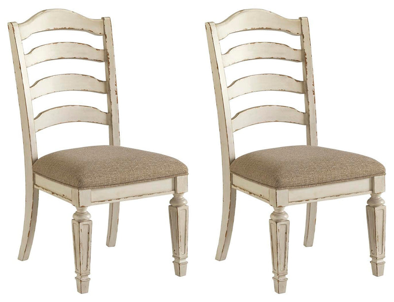 Realyn Chipped White Dining Chair (Set of 2) - D743-01X2