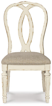 Realyn Chipped White Dining Chair (Set of 2) - D743-02X2