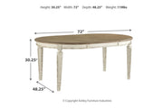 Realyn Chipped White Dining Extension Table - DMV FurnitureDining Table