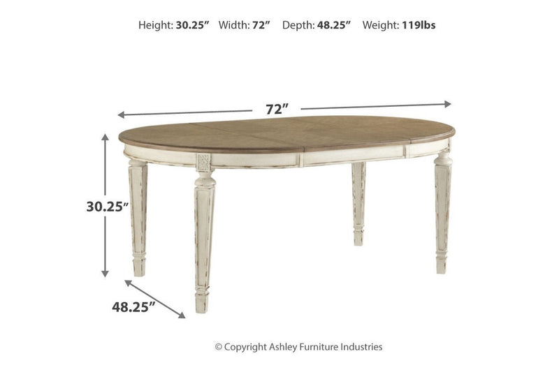 Realyn Chipped White Dining Extension Table - DMV FurnitureDining Table