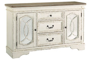 Realyn Chipped White Dining Server - DMV FurnitureCabinet