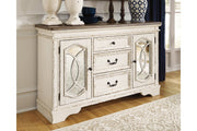 Realyn Chipped White Dining Server - DMV FurnitureCabinet