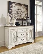 Realyn Chipped White Dining Server - DMV FurnitureCabinet