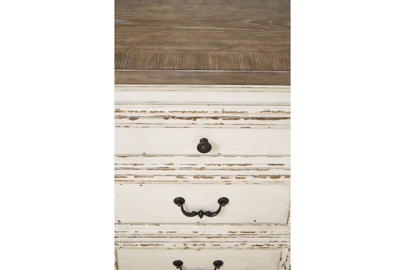 Realyn Chipped White Dining Server - DMV FurnitureCabinet
